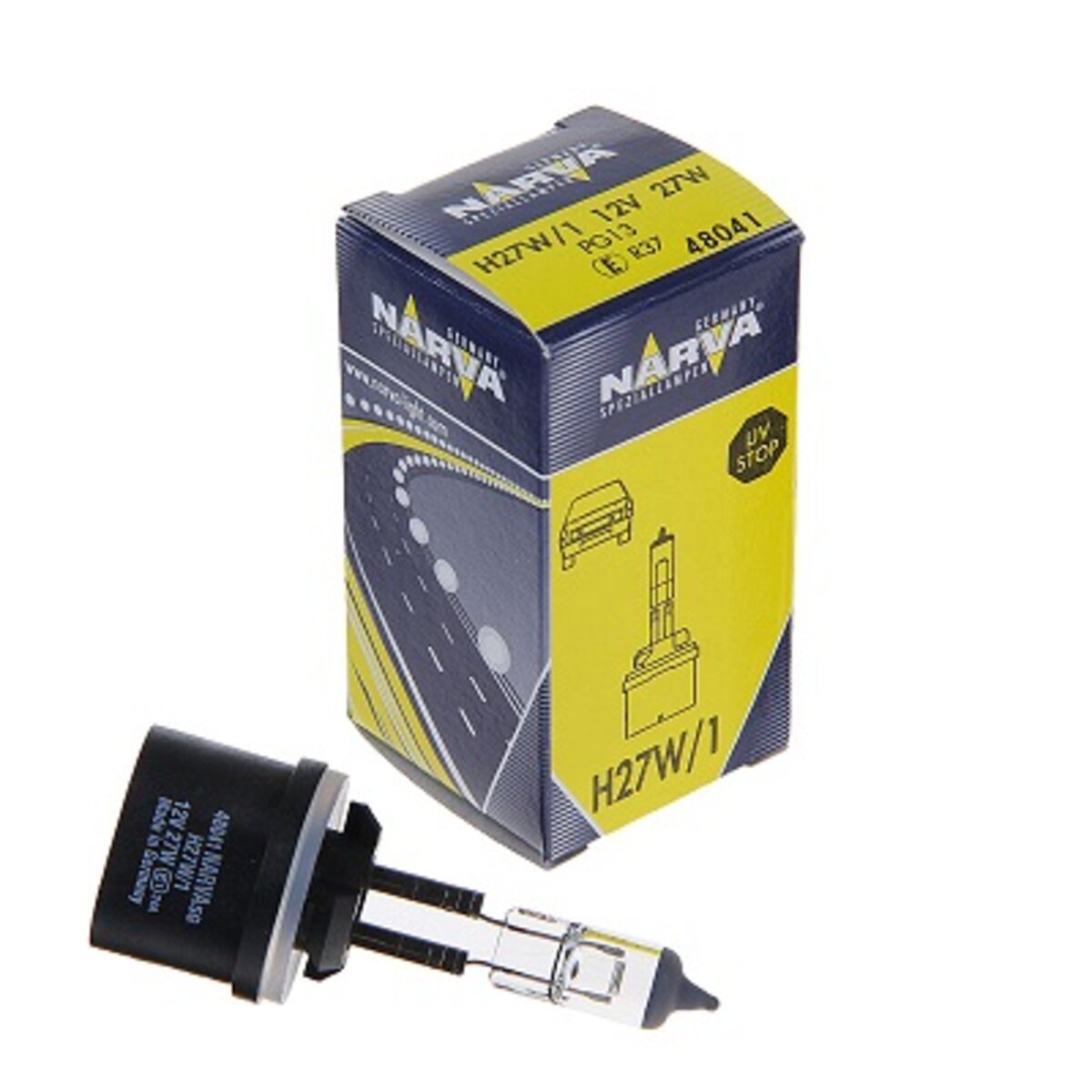 Галогенова лампа Narva H27W/1 12V 27W PG13 (48041) дивитися фото №1