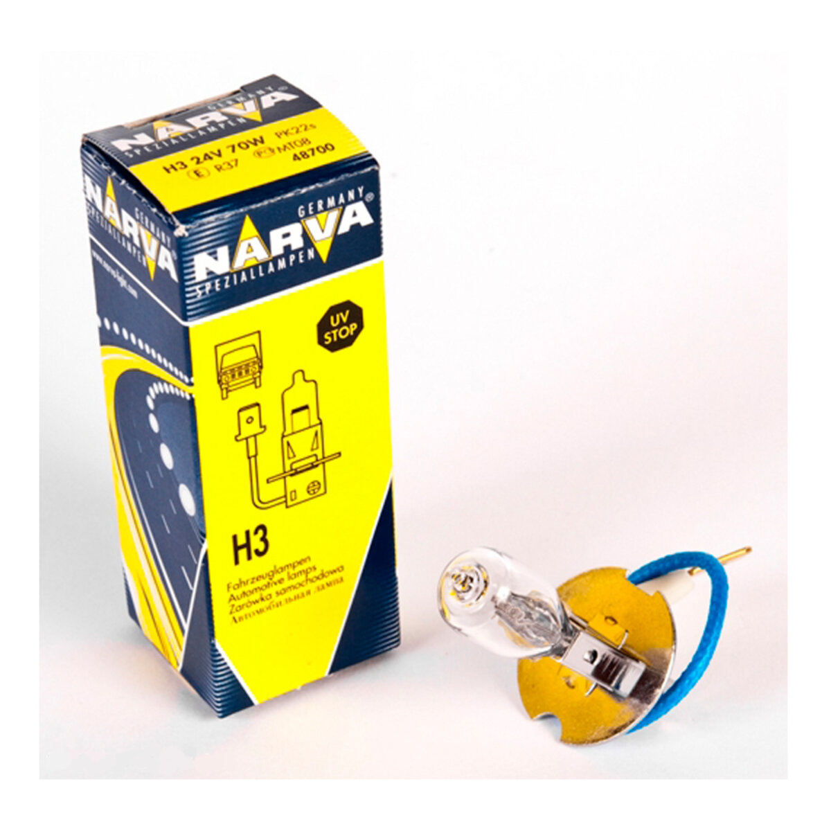 Галогенова лампа Narva H3 24V 70W PK22s (48700) дивитися фото №1