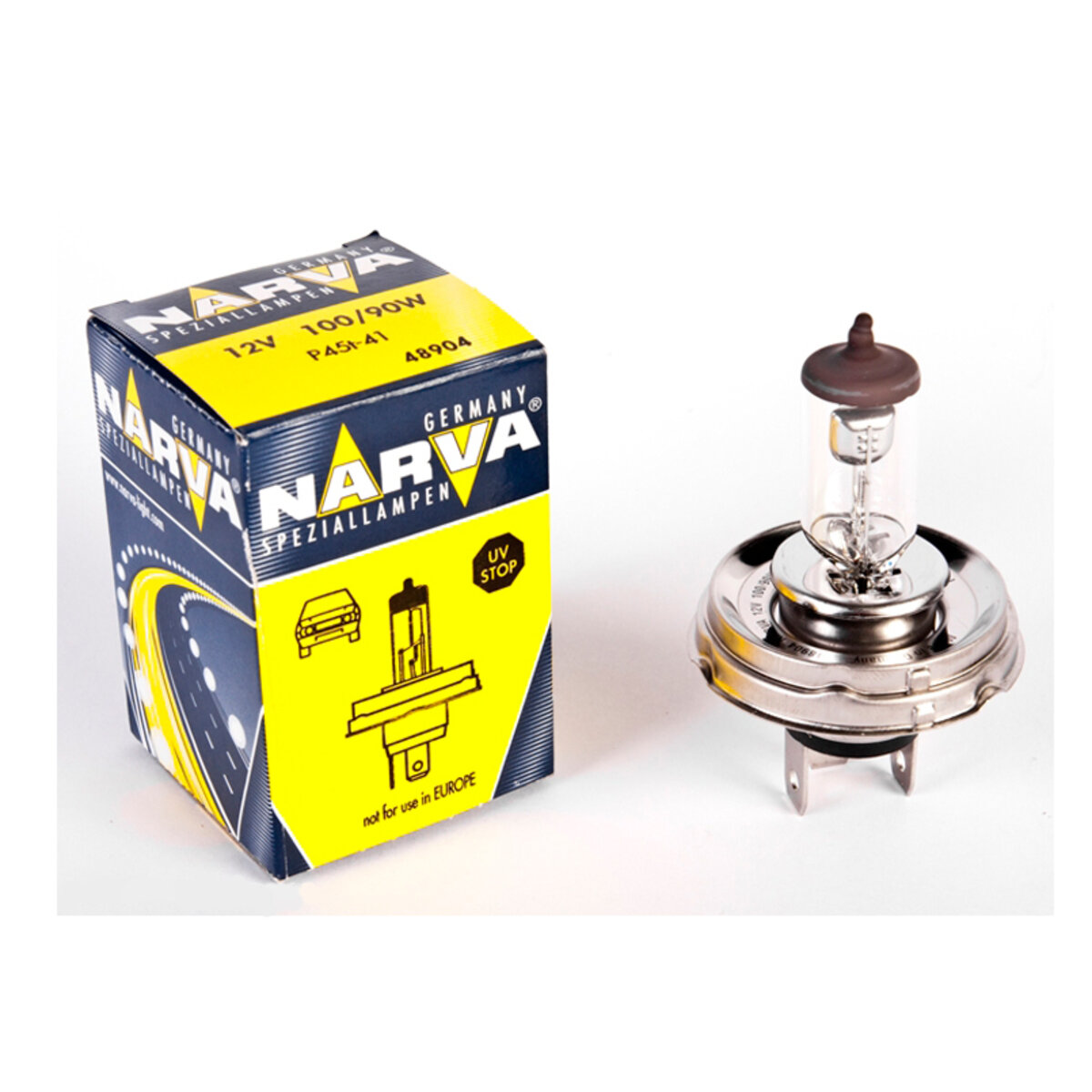 Галогенова лампа Narva H4 12V 100/90W P45t (48904) дивитися фото №1