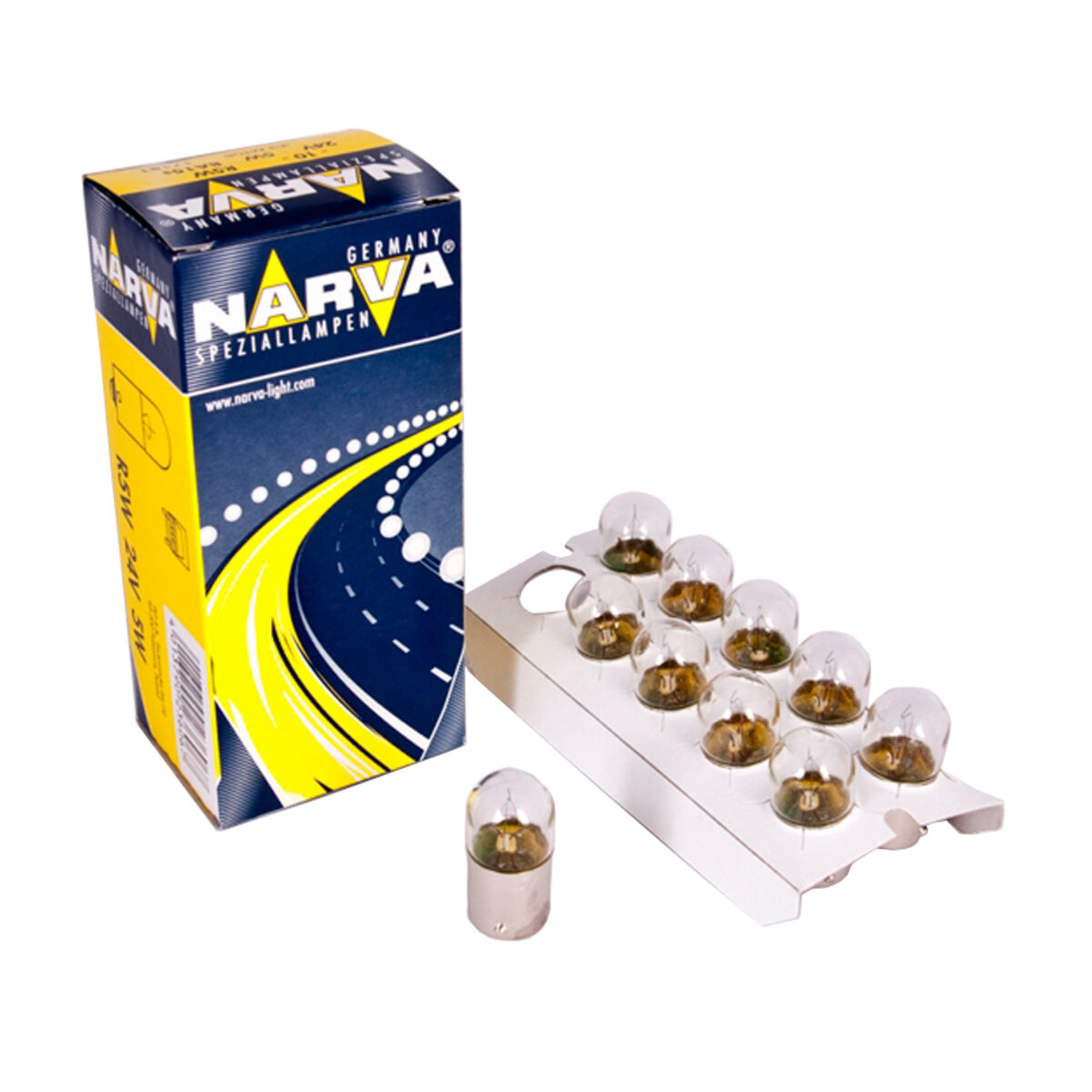Лампа розжарювання Narva R5W 24V 5W BA15s, 10шт (17181) дивитися фото №1