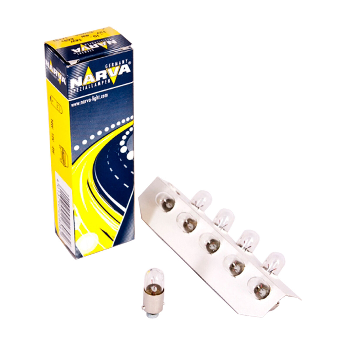 Лампа розжарювання Narva T4W 12V 4W BA9s, 10шт (17131) дивитися фото №1