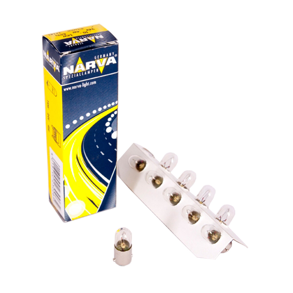 Лампа розжарювання Narva T4W 24V 4W BA9s, 10шт (17141) дивитися фото №1