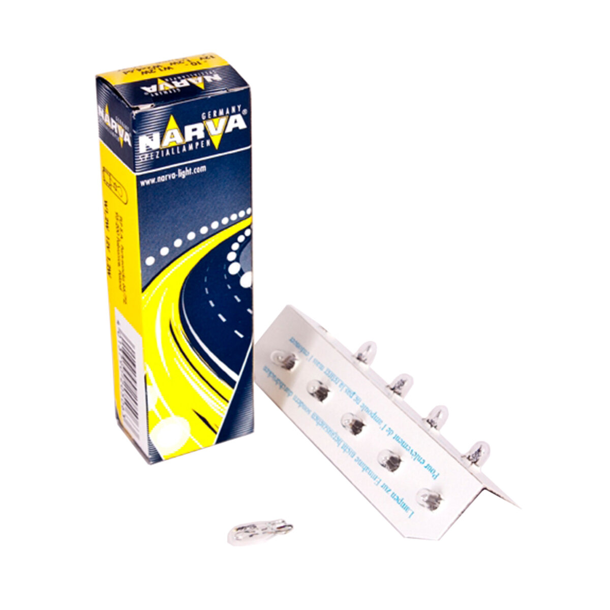 Лампа розжарювання Narva W1,2W 12V 1,2W W2X4,6d, 10шт (17037) дивитися фото №1