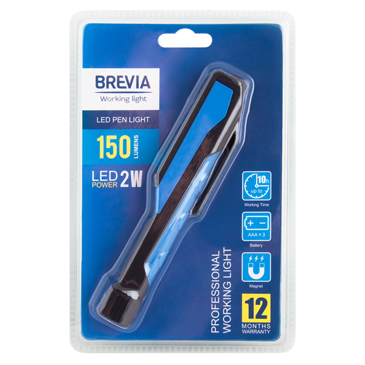 Ліхтар інспекційний Brevia LED Pen Light 2W LED, 150lm, IP20, IK05, 3xAAA 11390 (11390) дивитися фото №4
