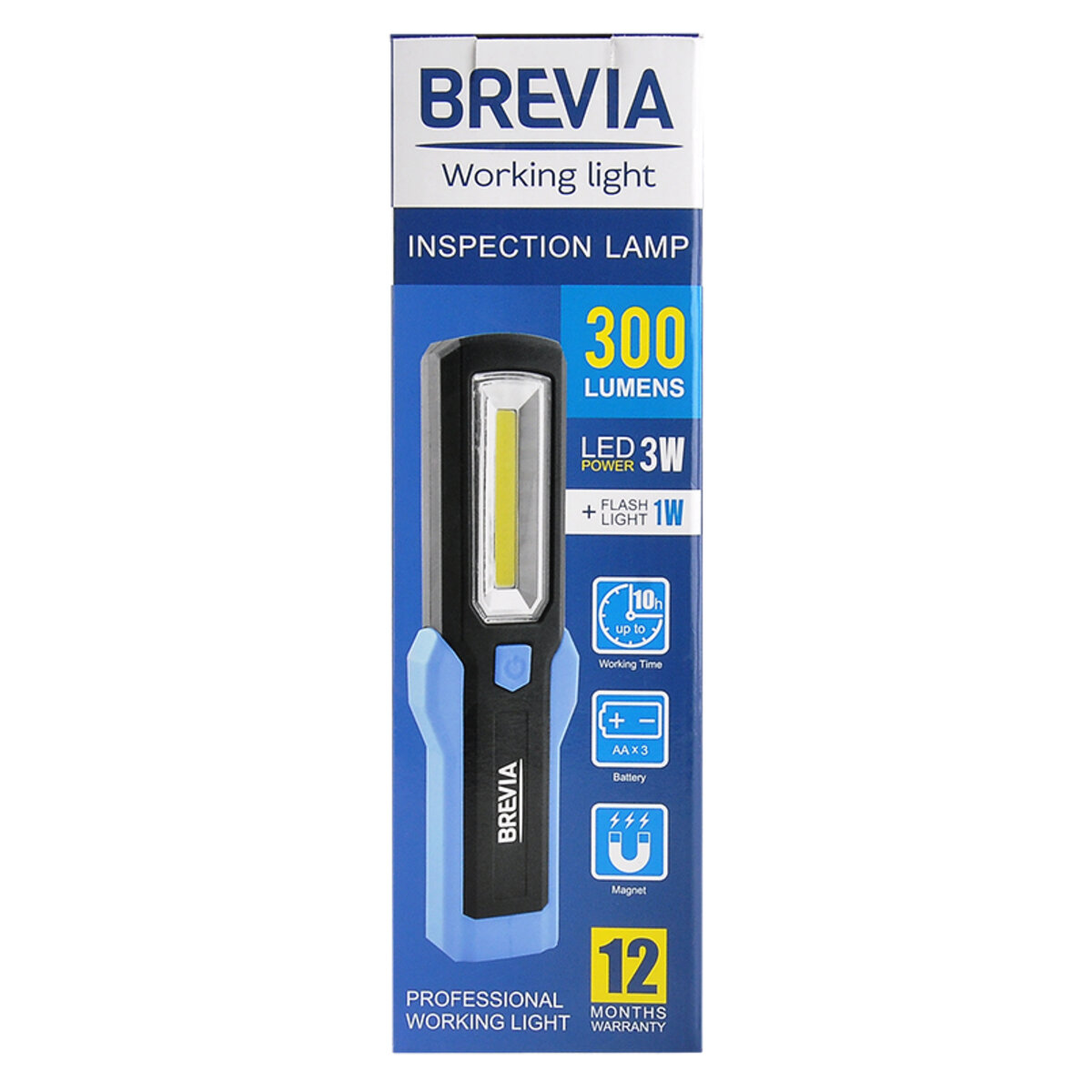 Ліхтар інспекційний Brevia LED Інспекційна ламп 3W COB+1W LED 300lm, IP20, IK05,3xAA 11440 (11440) дивитися фото №2