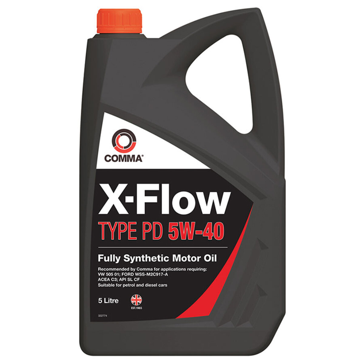 Моторне масло Comma X-FLOW TYPE PD 5W-40 5л (XFPD5L) дивитися фото №1
