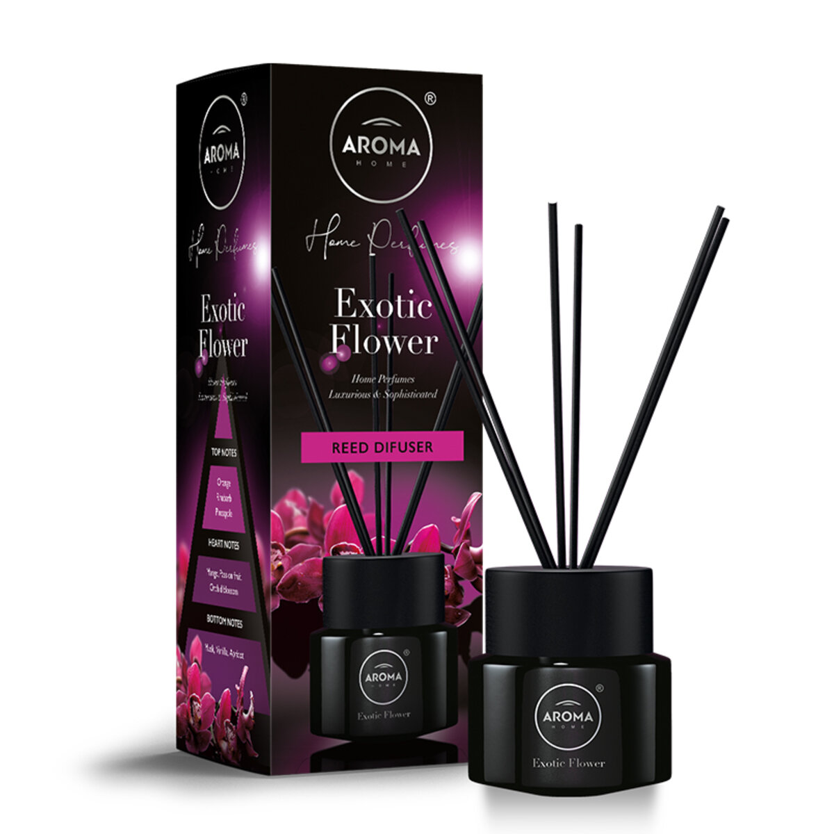 Ароматичні палички Aroma Home Black Series Sticks - Exotic Flower 100мл (83506) дивитися фото №1