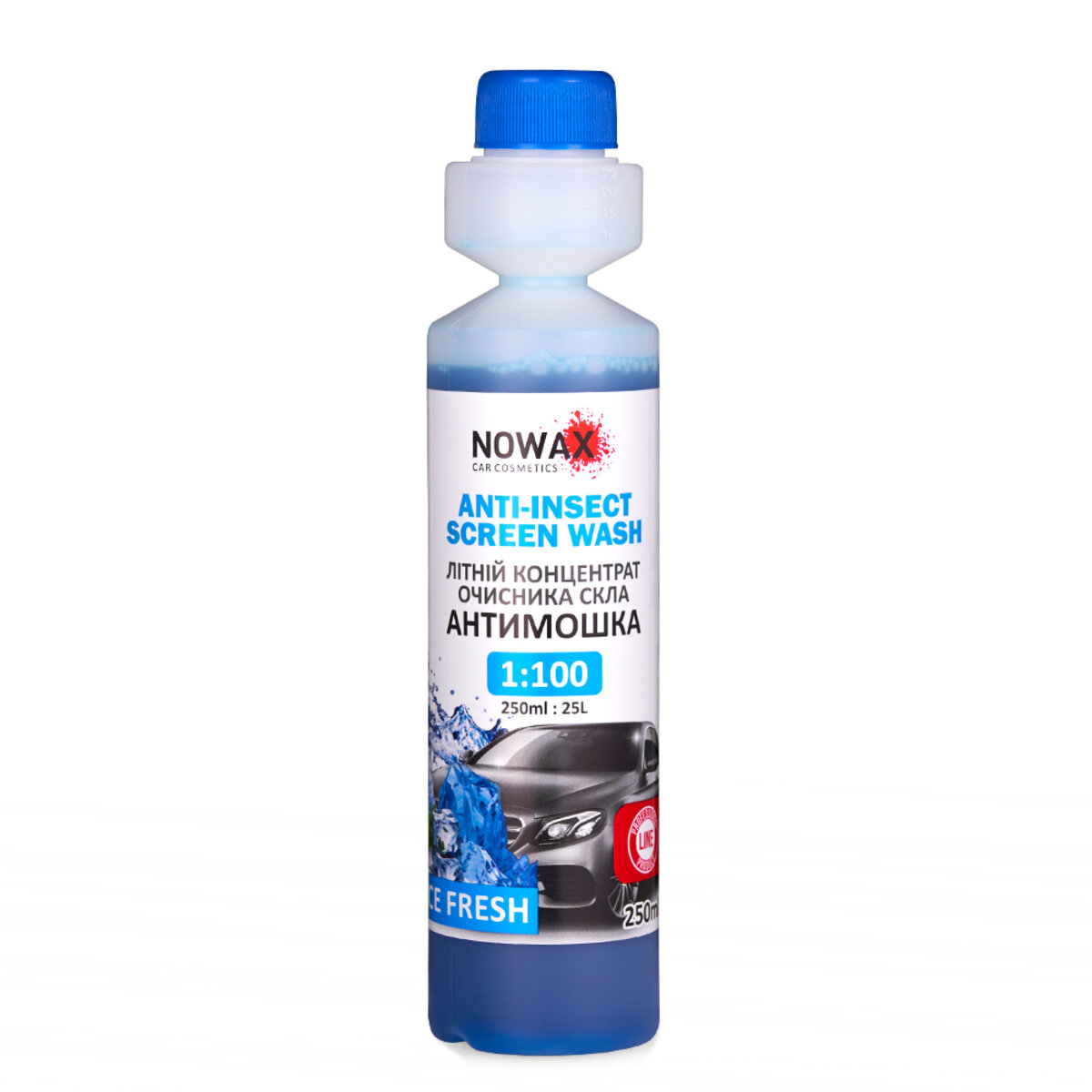 Омивач скла Nowax Anti Insekt літній Ice Fresh концентрат 250мл (NX25125) дивитися фото №1