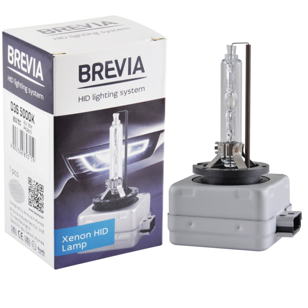 Ксенонова лампа Brevia D3S 5000K, 42V, 35W PK32d-3, 1шт (85315c) дивитися фото №1