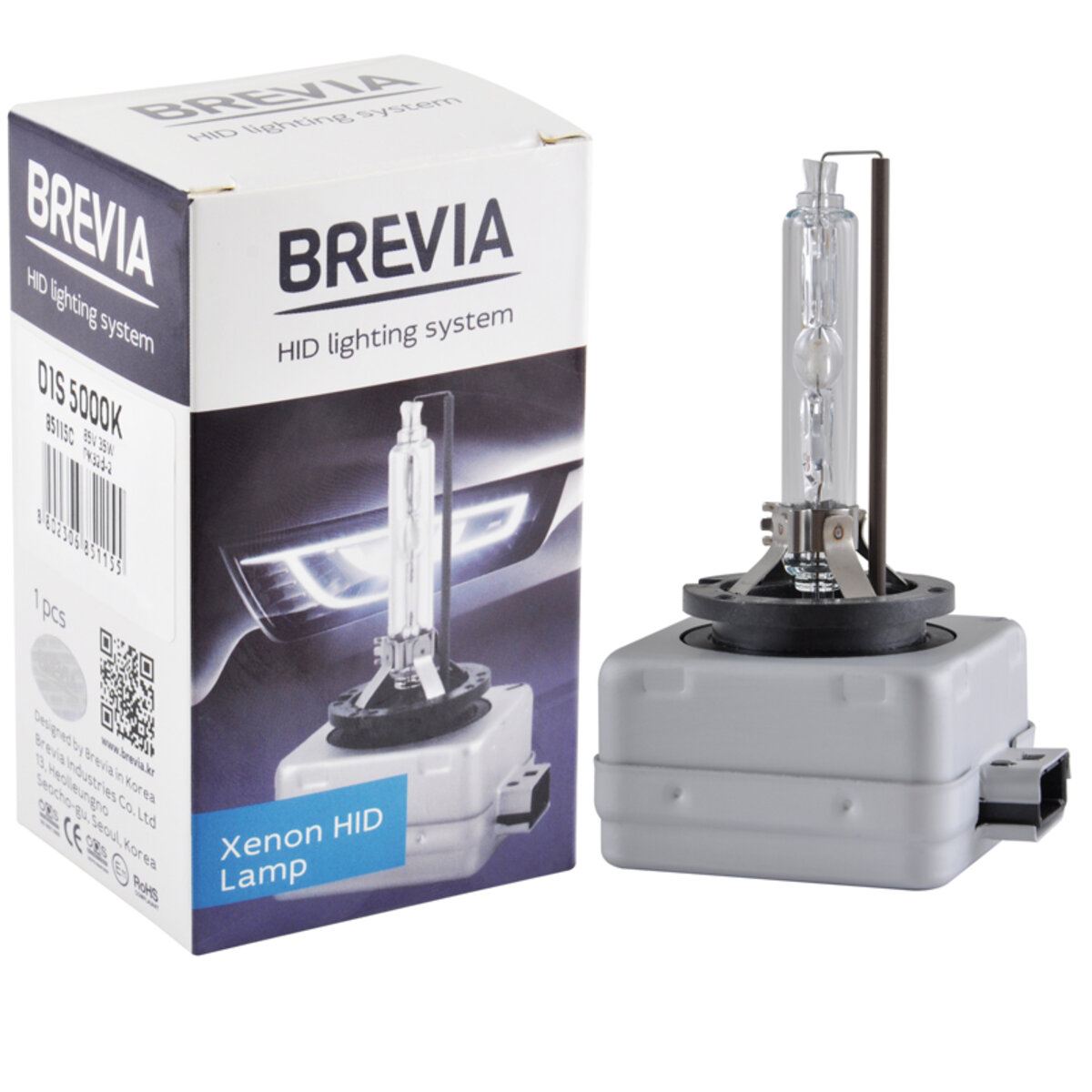 Ксенонова лампа Brevia D1S, 5000K, 85V, 35W PK32d-2, 1шт (85115c) дивитися фото №1