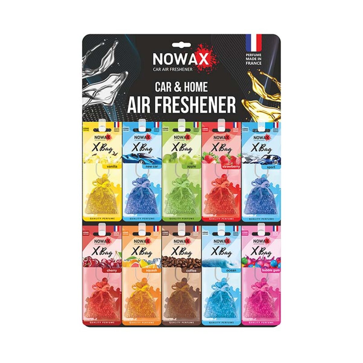 Автомобільний Ароматизатор Nowax X Bag, дисплей 30шт набір (NX07562) | Аромат: дивитися фото №1