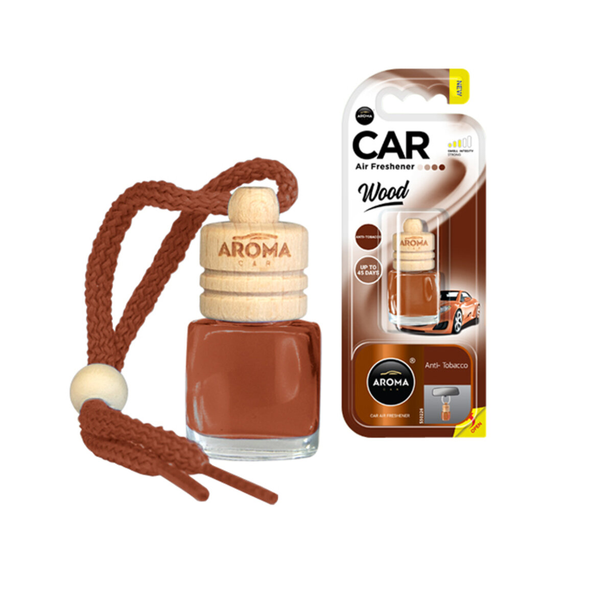 Автомобільний Ароматизатор Aroma Car Wood Anti-Tobacco, 6ml рідкий (63117) | Аромат: Антитютюн дивитися фото №1