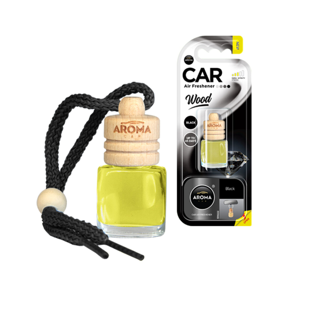 Автомобільний Ароматизатор Aroma Car Wood Black, 6ml рідкий (63118) | Аромат: Парфуми дивитися фото №1