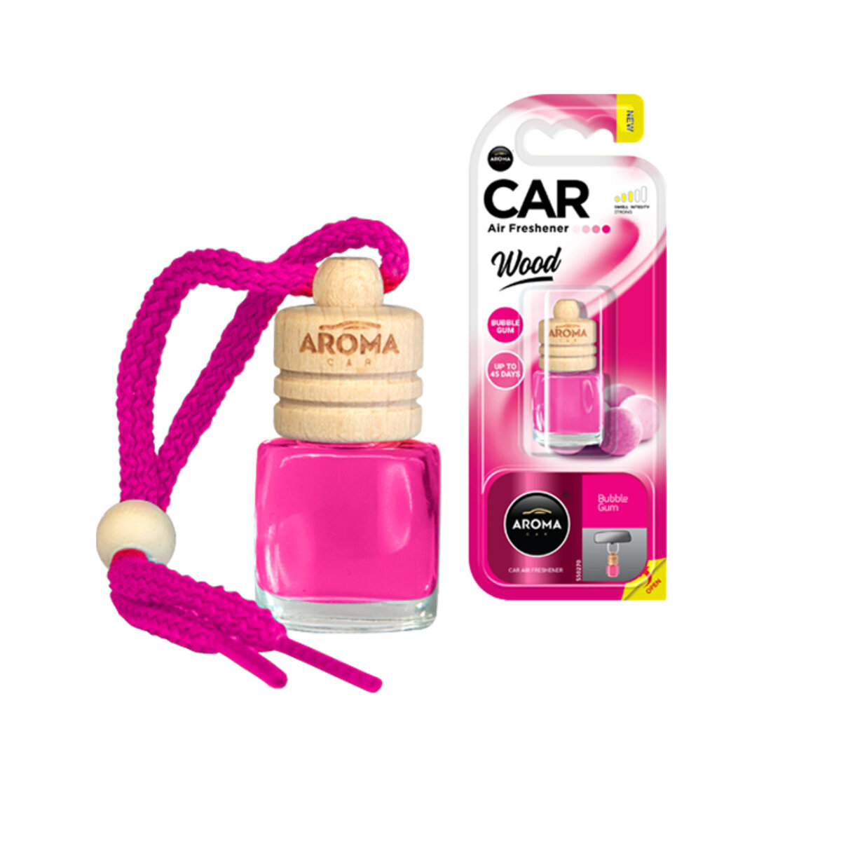 Автомобільний Ароматизатор Aroma Car Wood Bubble Gum, 6ml рідкий (92715) | Аромат: Інший дивитися фото №1