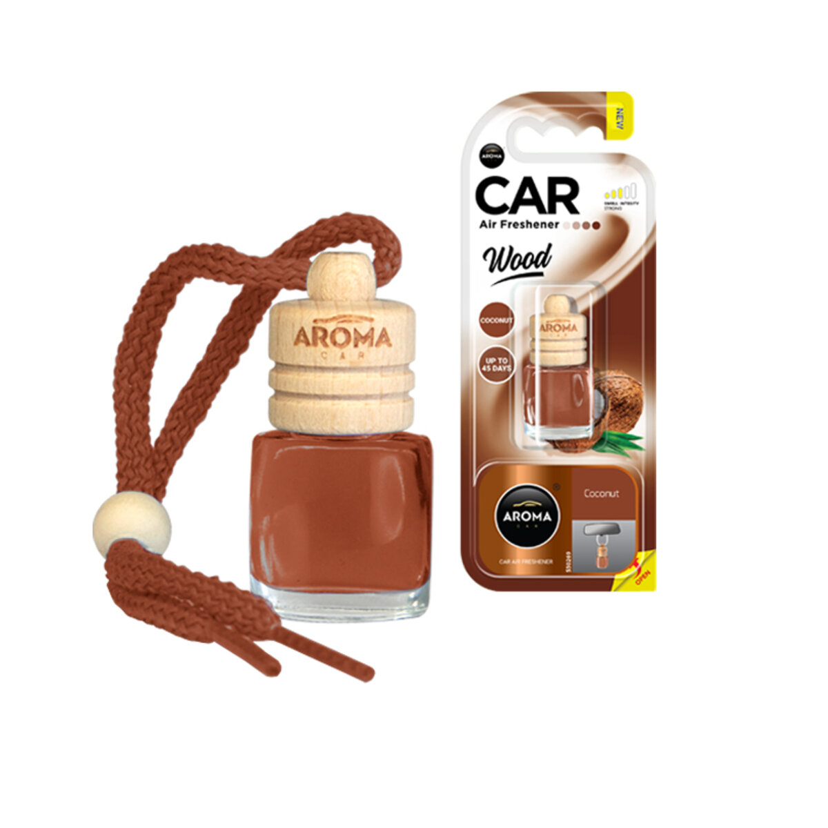 Автомобільний Ароматизатор Aroma Car Wood Coconut, 6ml рідкий (83013) | Аромат: Фруктовий дивитися фото №1