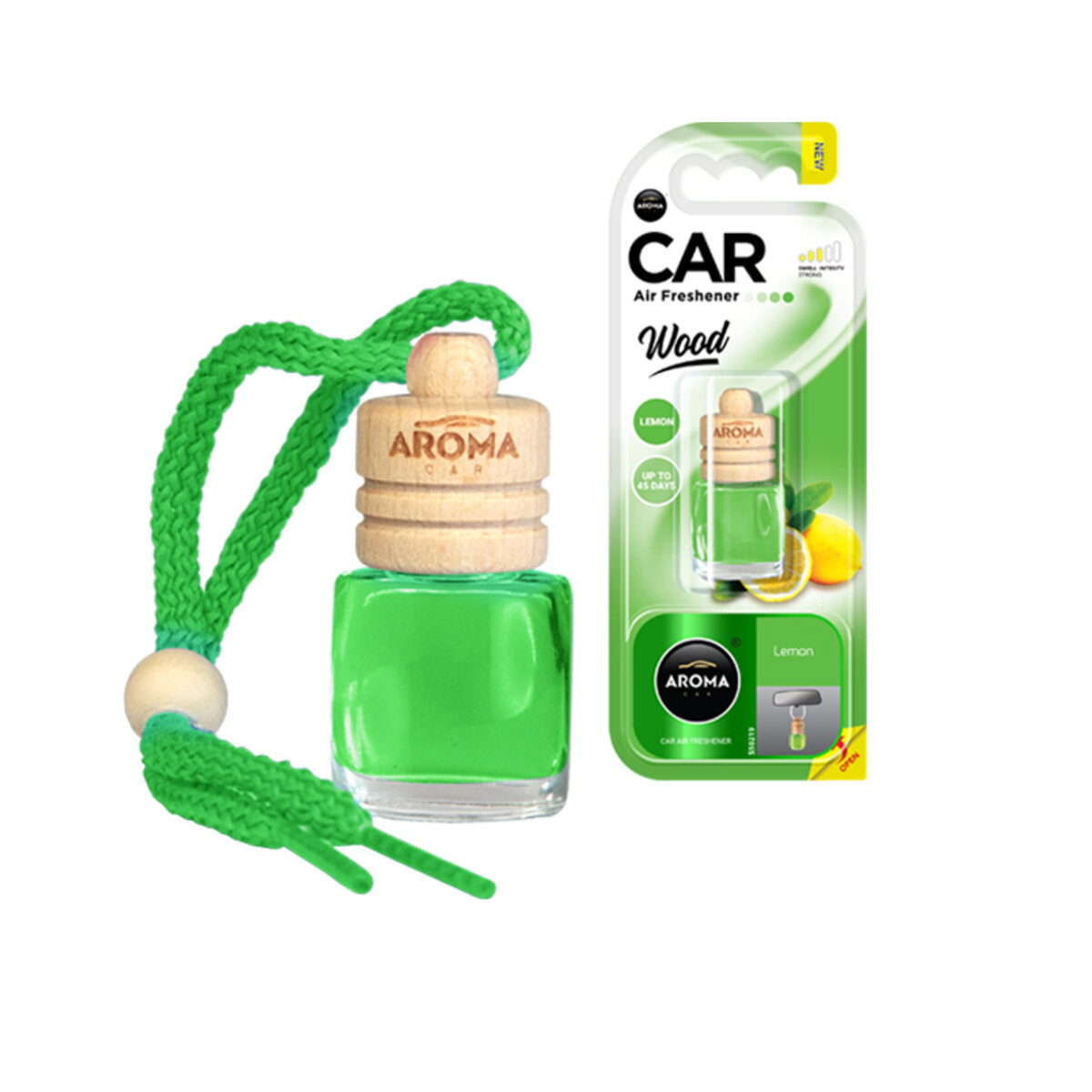 Автомобільний Ароматизатор Aroma Car Wood Lemon, 6ml рідкий (63108) | Аромат: Цитрусовий дивитися фото №1
