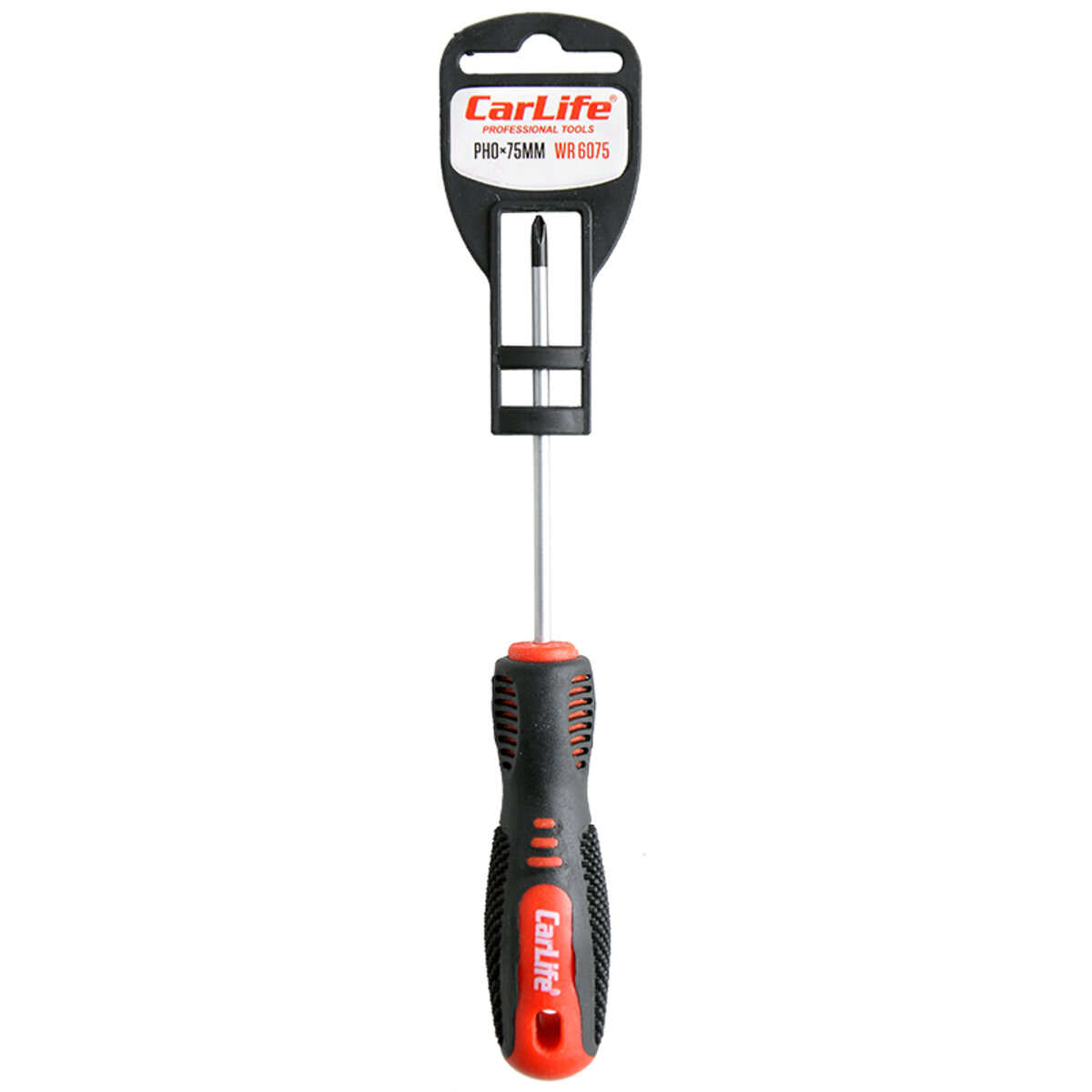 Викрутка Carlife хрестова PH0x75mm, Cr-V 6150 (WR6075) дивитися фото №1