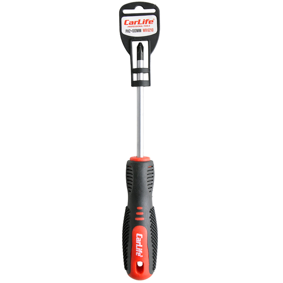 Викрутка Carlife хрестова PH2x100mm, Cr-V 6150 (WR6210) дивитися фото №1