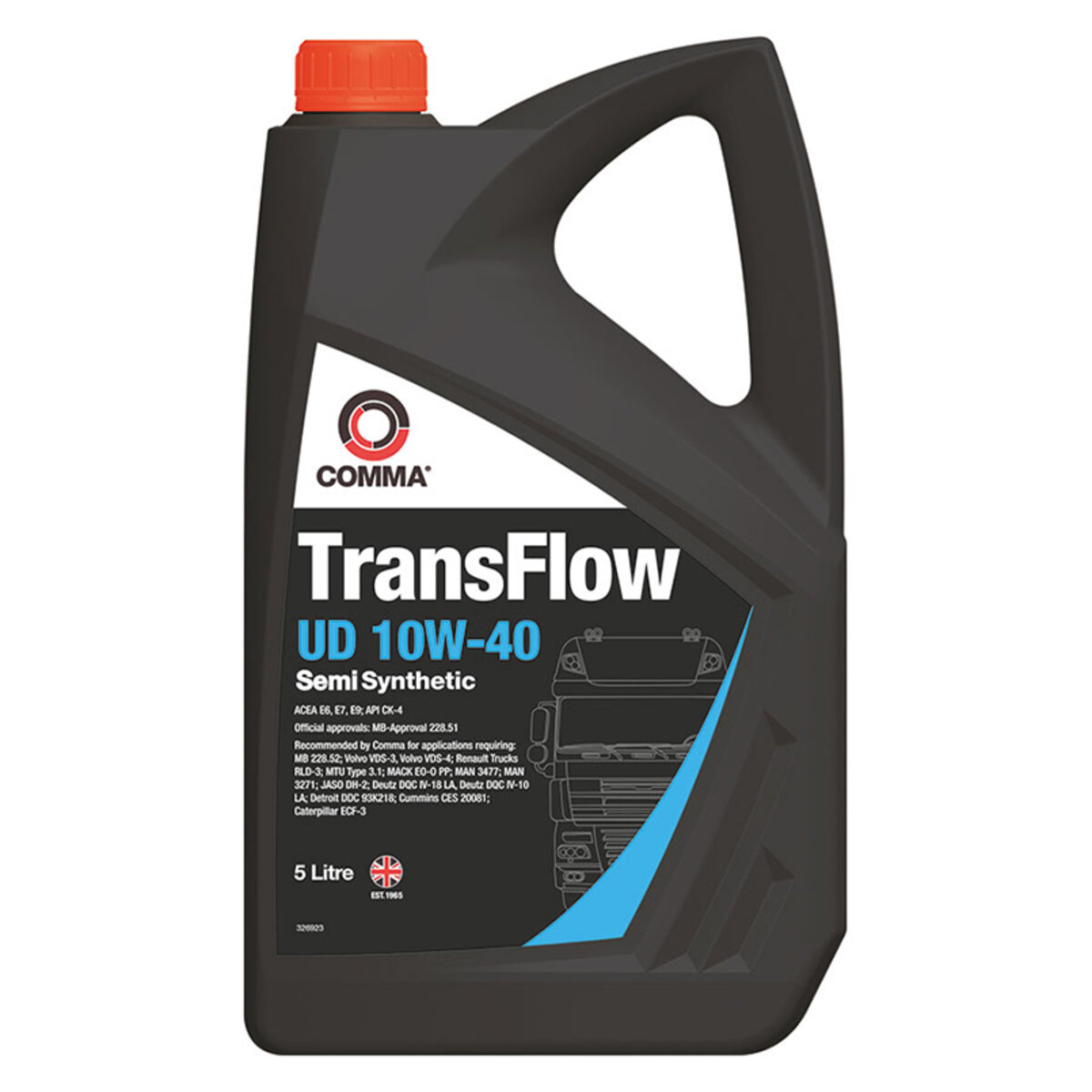 Моторне масло Comma TRANSFLOW UD 10W-40 5л (TFUD5L) дивитися фото №1