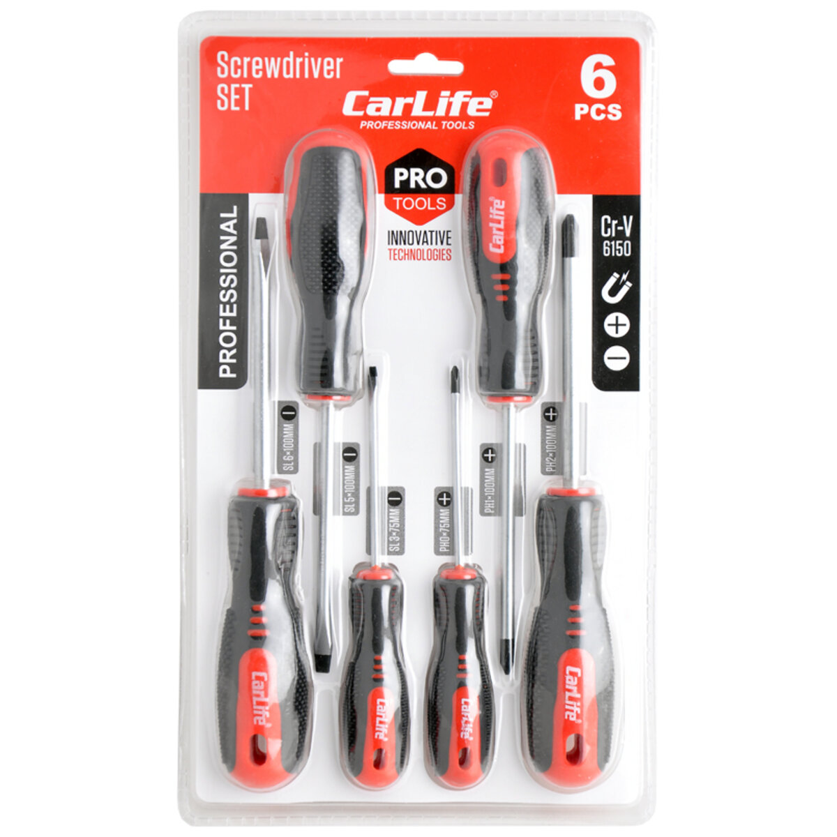 Набір викруток Carlife Cr-V 6150 6шт (WR6906) дивитися фото №1