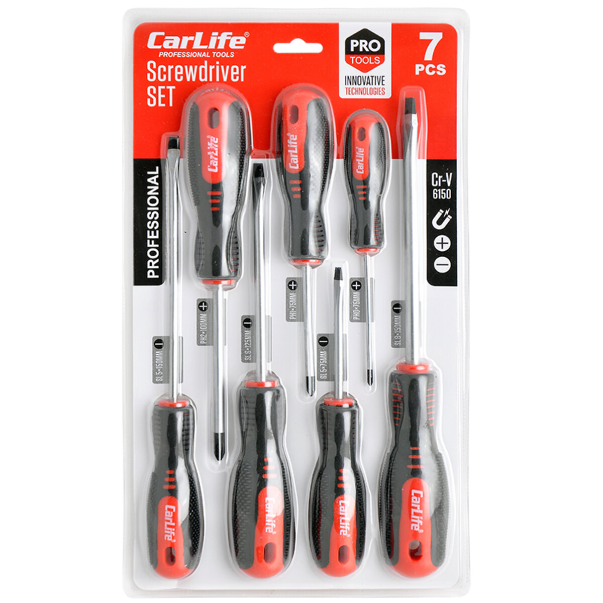 Набір викруток Carlife Cr-V 6150 7шт (WR6907) дивитися фото №1