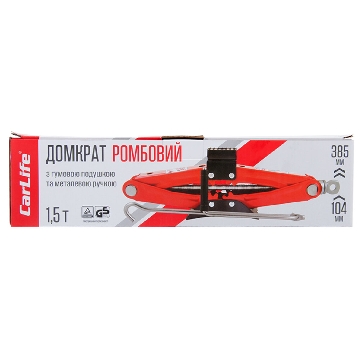Домкрат ромбовий CarLife 1,5т 104-385мм SJ222 (SJ222) дивитися фото №3