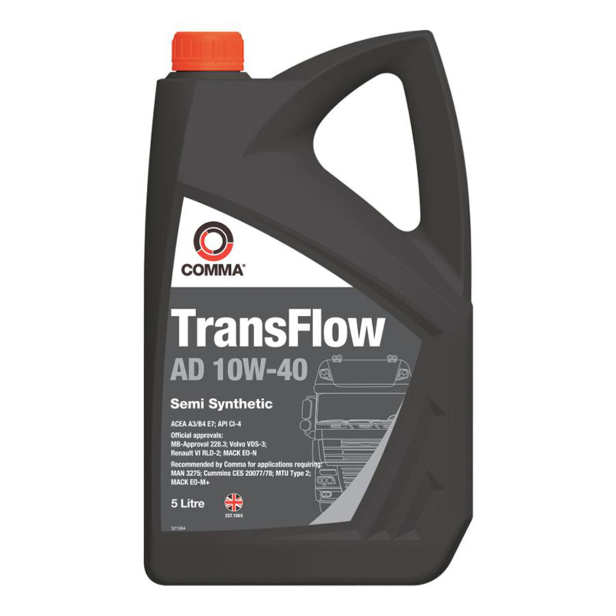 Моторне масло Comma TRANSFLOW AD 10W-40 5л (TFAD5L) дивитися фото №1