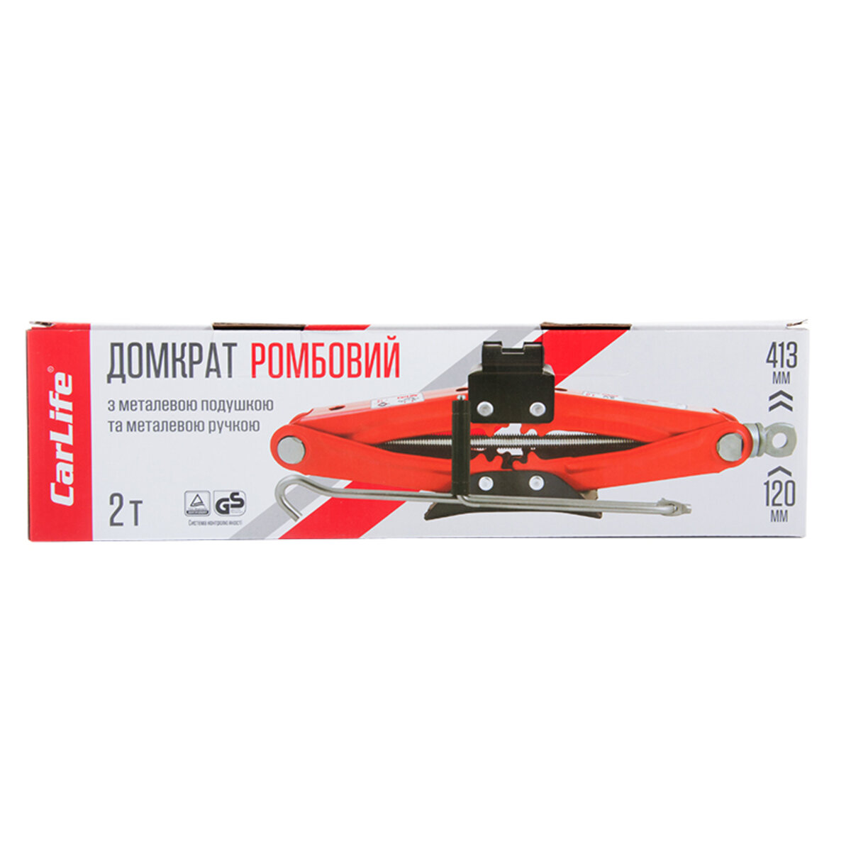 Домкрат ромбовий CarLife 2т 120-413мм SJ224 (SJ224) дивитися фото №2