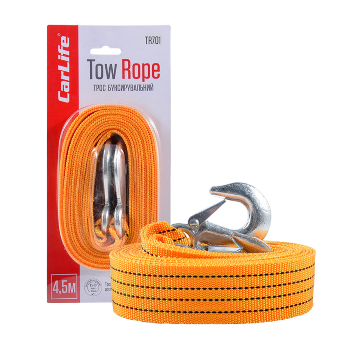 Буксирувальний трос Carlife 3т, 4,5м TR701 (TR701) дивитися фото №1