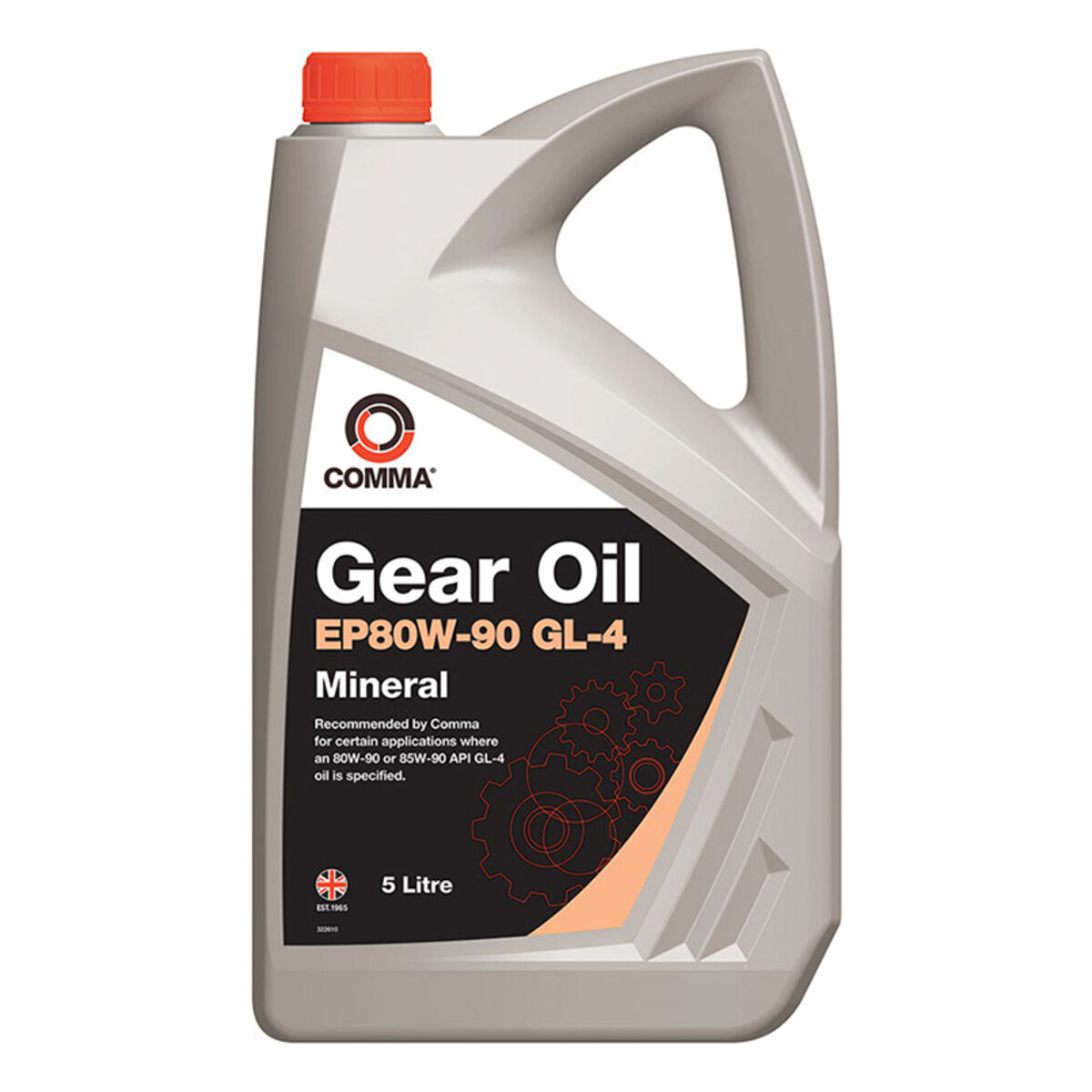 Трансмісійне масло Comma GEAR OIL EP80W-90 GL4 5л (GO45L) дивитися фото №1