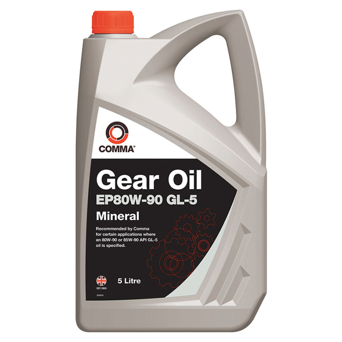 Трансмісійне масло Comma GEAR OIL EP80W-90 GL5  5л (EP80905L) дивитися фото №1