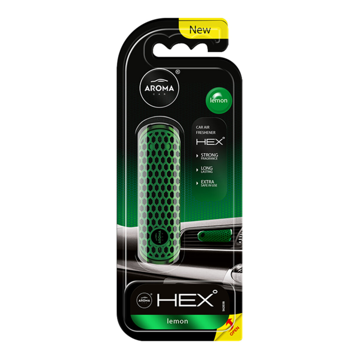 Ароматизатор на дефлектор Aroma Car HEX 13g - LEMON рідкий (83579) дивитися фото №1