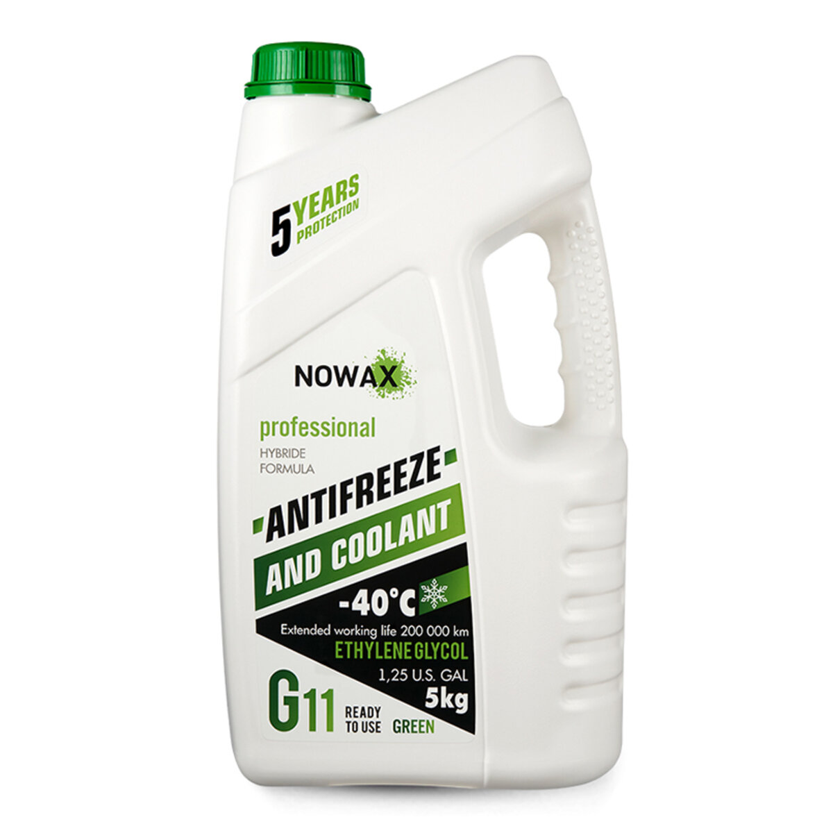 Антифриз Nowax Green G11 готовый зеленый 5кг (NX05003) смотреть фото №1
