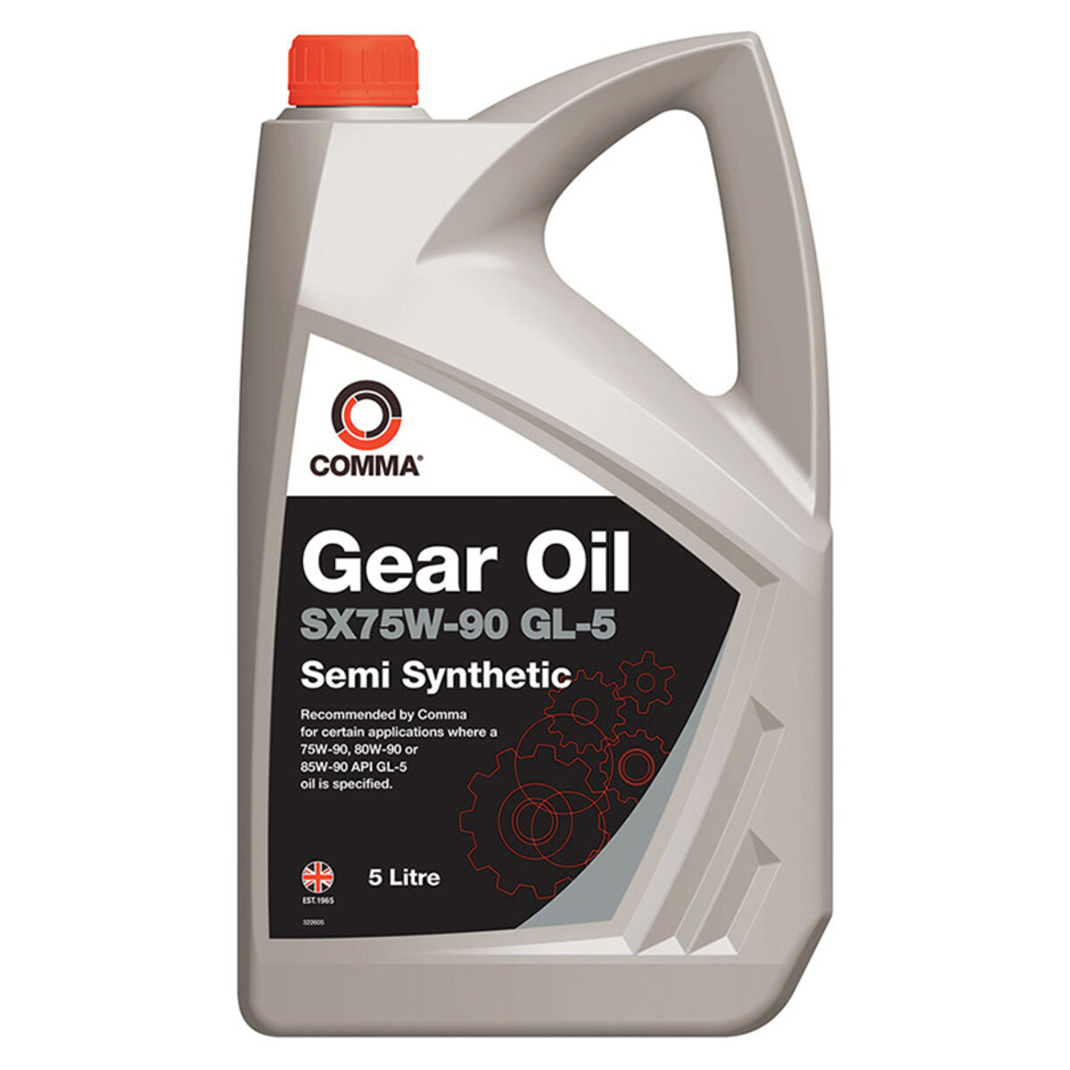 Трансмісійне масло Comma SX75W-90 GEAR OIL GL5 5л (SX5L) дивитися фото №1