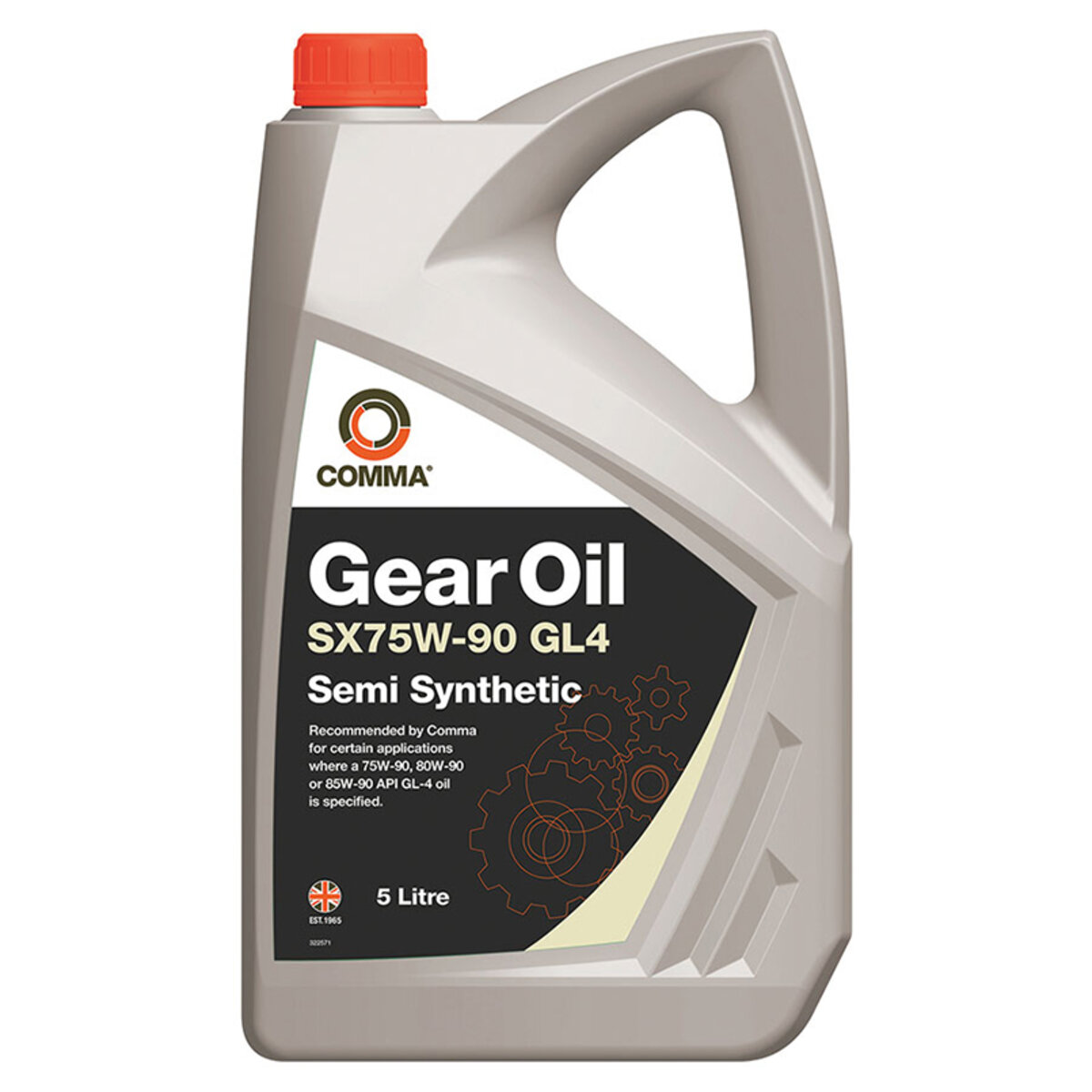 Трансмісійне масло Comma GEAR OIL SX75W-90 GL4 5л (SXGL45L) дивитися фото №1