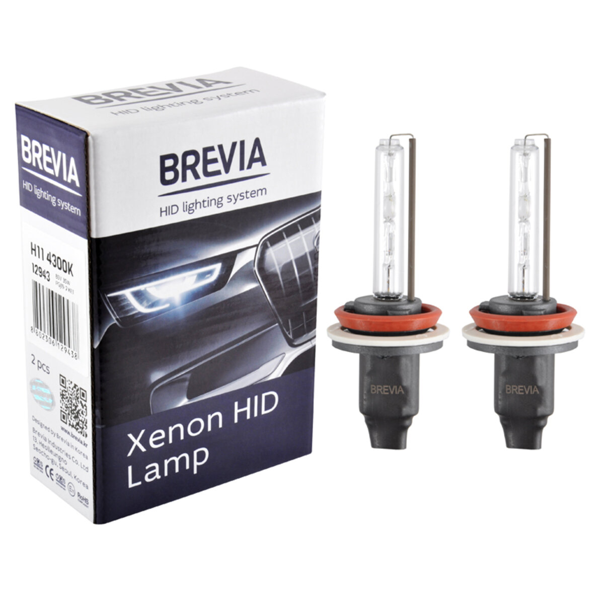 Ксенонова лампа Brevia H11 4300K, 85V, 35W PGJ19-2 KET, 2шт (12943) дивитися фото №1