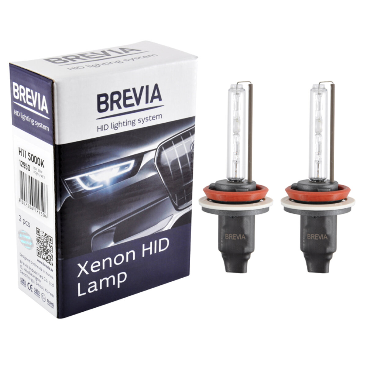 Ксенонова лампа Brevia H11 5000K, 85V, 35W PGJ19-2 KET, 2шт (12950) дивитися фото №1