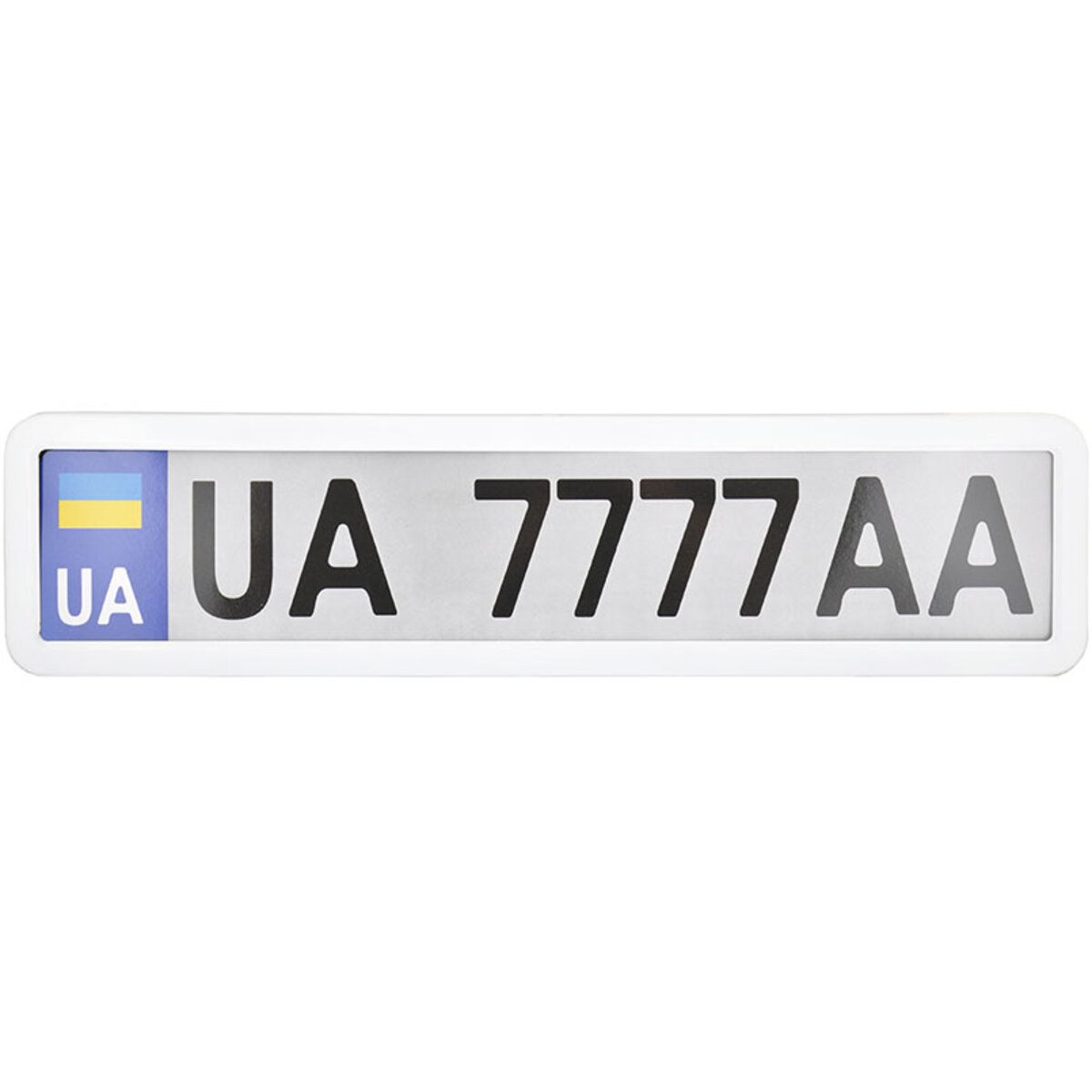 Рамка Сarlife під номер, біла глянцева (NH440) дивитися фото №1