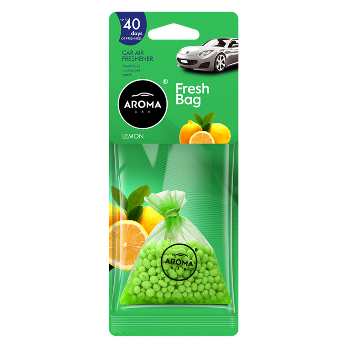 Автомобільний Ароматизатор Aroma Car Fresh Bag Сeramic - LEMON сухой (10297) | Аромат: Цитрусовий дивитися фото №1
