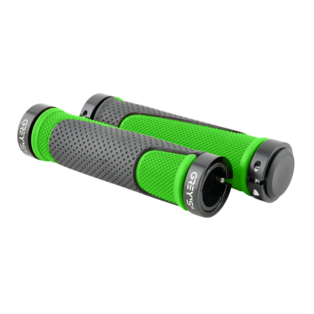 Гріпси керма Greys з гумовим покриттям 130мм чорно-зелені 2шт (GR17220) дивитися фото №2