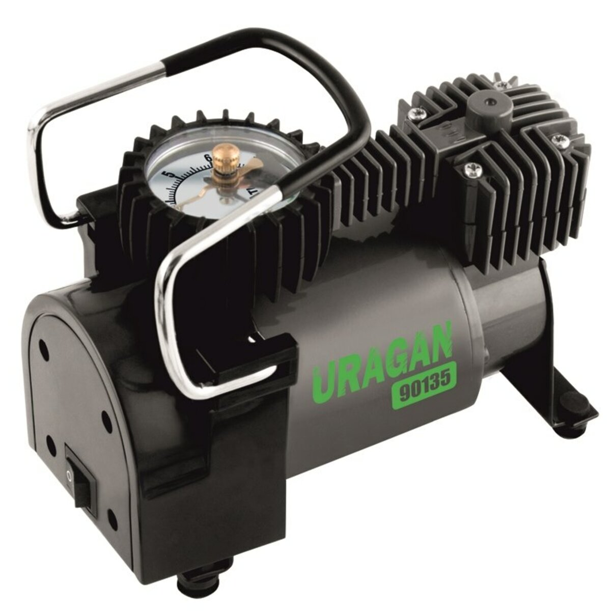 Компресор автомобільний Uragan з автостопом (90135) дивитися фото №1