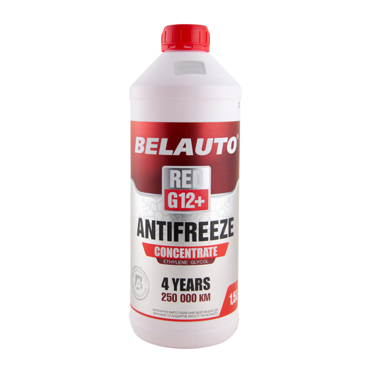 Антифриз BELAUTO RED G12+ (червоний, концентрат) 1,5л (AF1315) дивитися фото №1