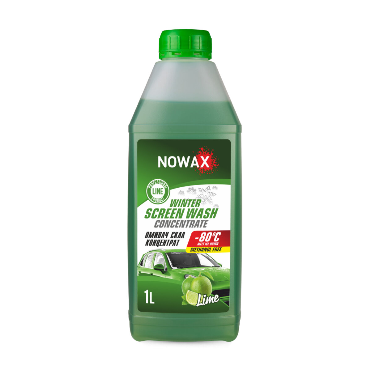 Омыватель стекла Nowax -80°C зимний Lime концентрат 1л (NX01170) смотреть фото №1
