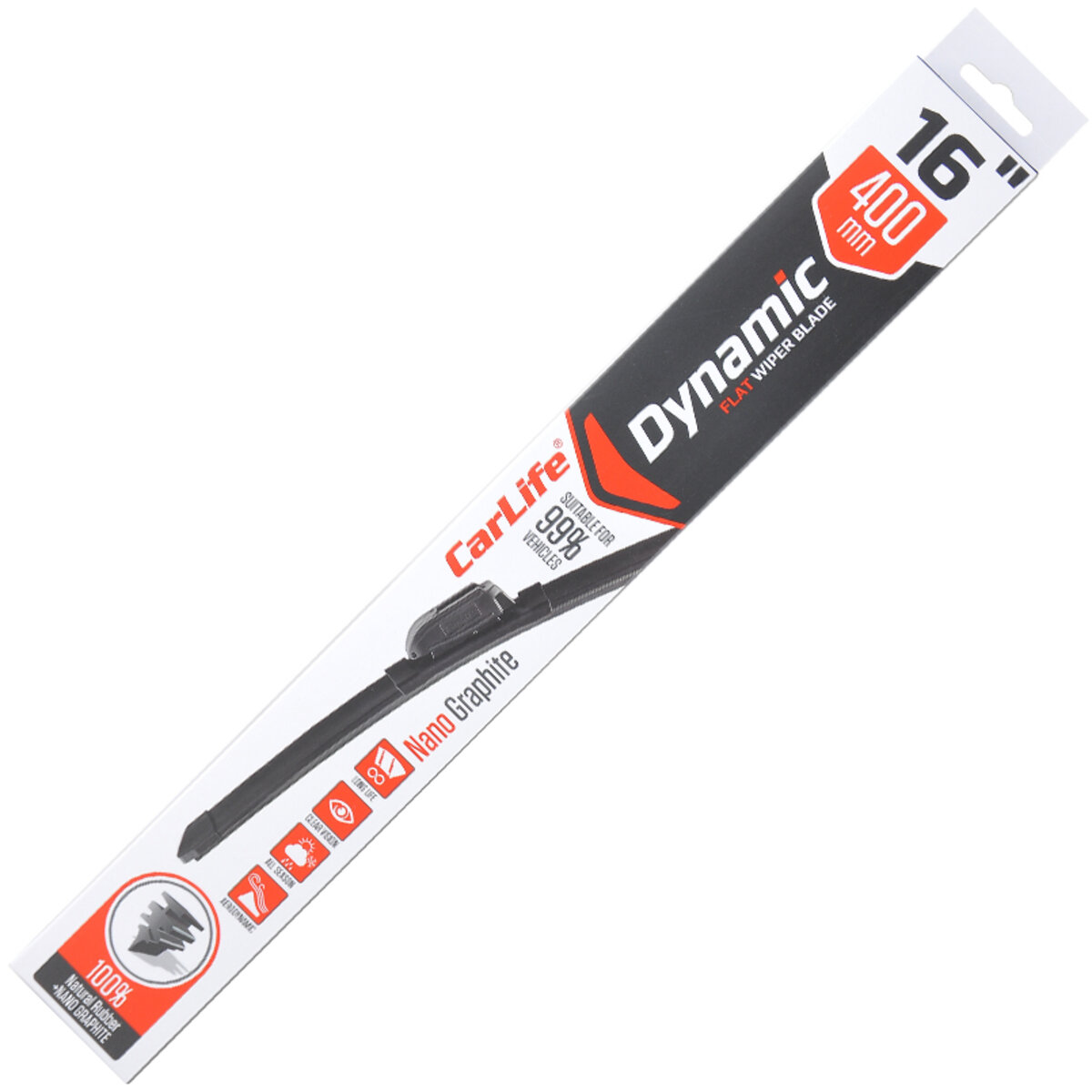 Безкаркасна щітка CarLife DYNAMIC 16/400мм (D40) дивитися фото №1