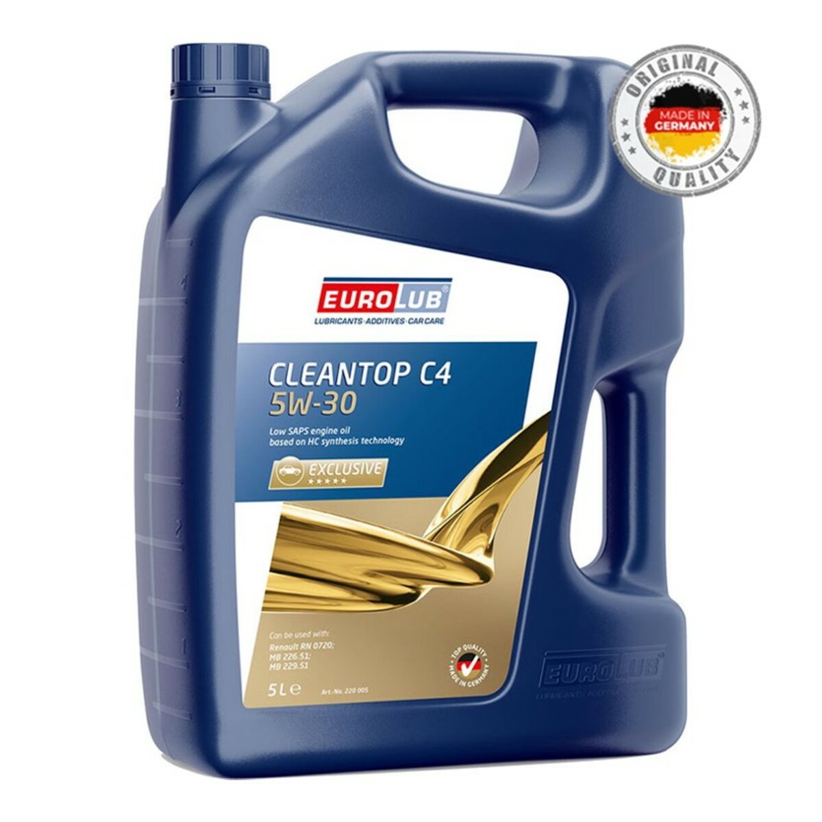 Моторне масло EuroLub CLEANTOP C4 SAE 5W-30 5л (220005) дивитися фото №1