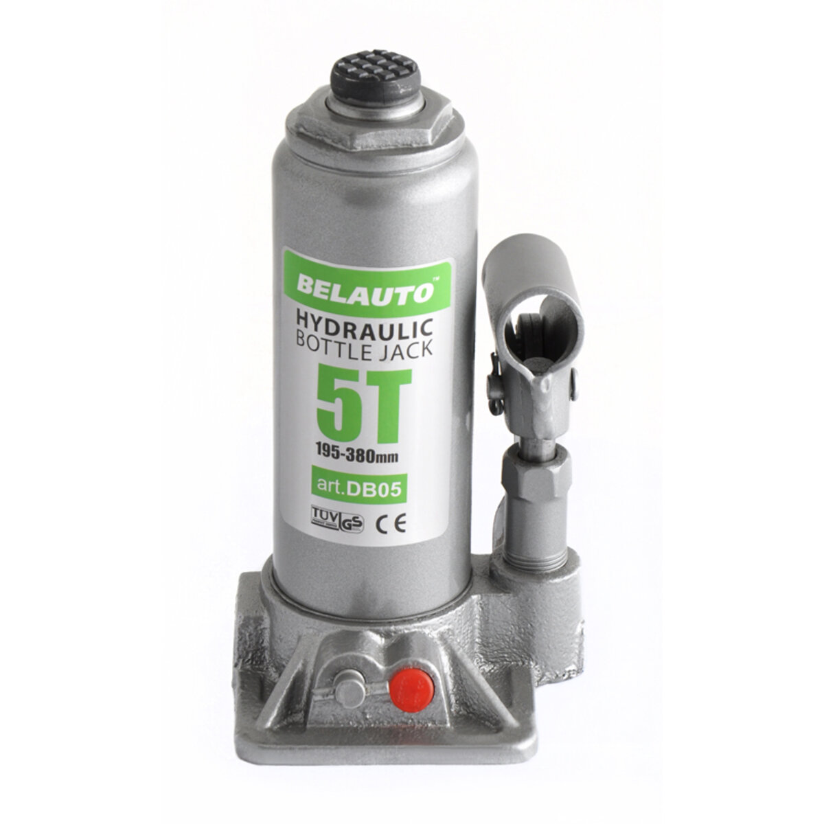 Домкрат гідравлічний пляшковий БелАвто 5т 195-380мм (DB05) дивитися фото №1