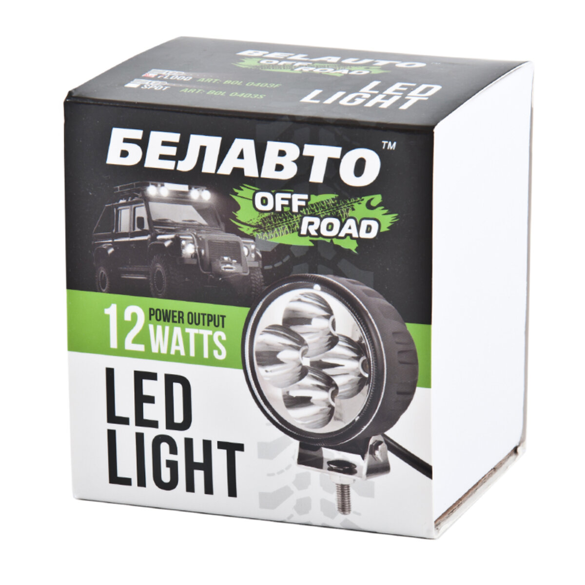 Автолампа світлодіодна BELAUTO EPISTAR Flood LED (4*3w) (BOL0403F) дивитися фото №3