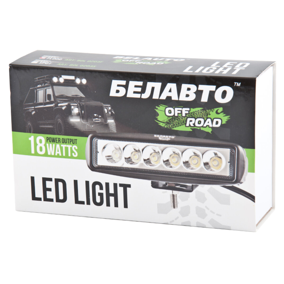 Автолампа світлодіодна BELAUTO EPISTAR Spot LED (6*3w) (BOL0203S) дивитися фото №3