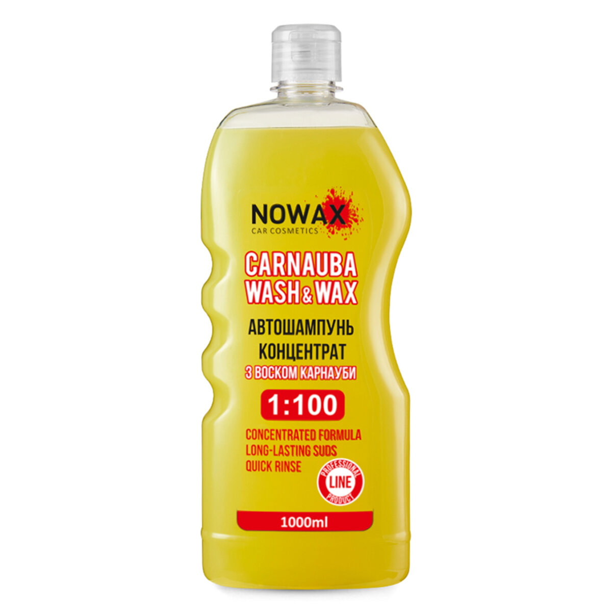 Автошампунь Nowax Carnauba Wash&Wax концентрат карнаубский воск 1л (NX01100) смотреть фото №1