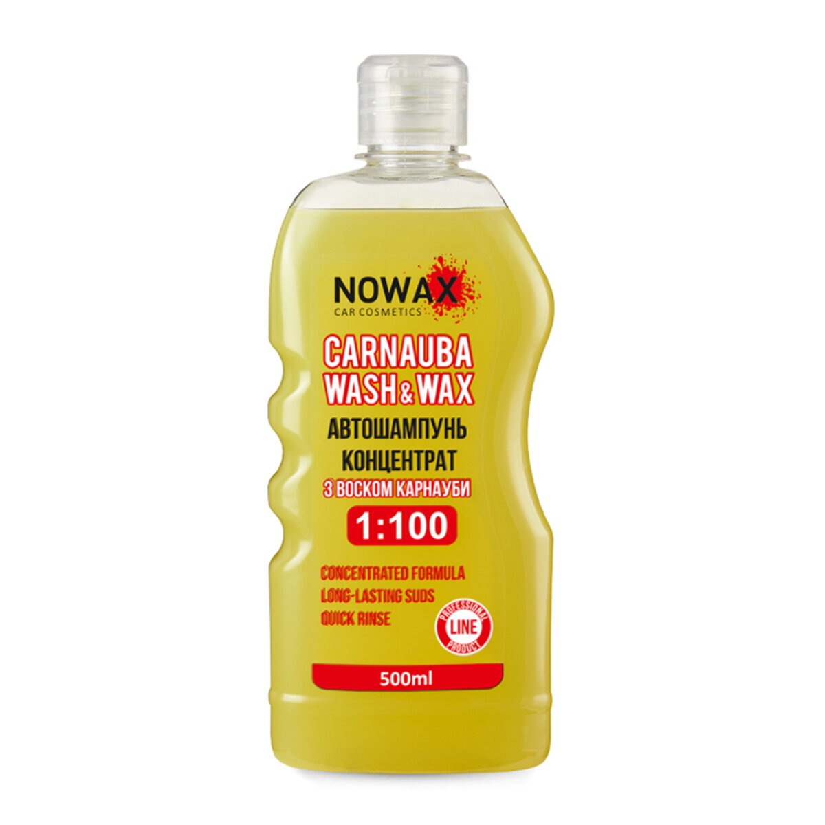 Автошампунь Nowax Carnauba Wash&Wax концентрат карнаубский воск 500мл (NX00510) смотреть фото №1